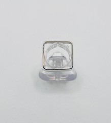 Vintage 925 Silver Ring Square Shape Size 6