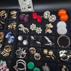 110 Clip On Earring Lot Reseller Lot Bulk Lot Costume Jewelry