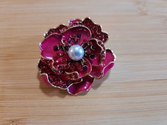 5pc Mixed Lot Brooch & Pin Set Multicolor Metal Rhinestone Women’s Fashion