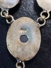Vintage .925 Sterling Silver and Black Onyx Gothic Bib Necklace