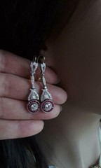 Drop Dangle Halo Art Deco Earrings 2.6 Ct Simulated Diamond 14K White Gold Over