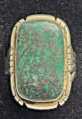 Sterling Silver Ring, Authentic Eilat Stone Ring-Size. 7.25