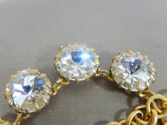 J CREW ANNA WINTOUR NECKLACE GEORGIAN COLLET RIVERIE RIVOLI CRYSTAL BRULEE VTG