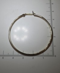 Vintage IBB Sterling Silver 45mm Hoop Earrings Gold Tone 925