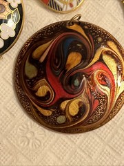 Vintage Cloisonne Butterfly Jewelry 7pc Pendants Earrings Elephant Peacock Cuff