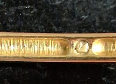 Swarovski Gold Tone Vintage Crystal Hinged Bangle Bracelet Side Closure
