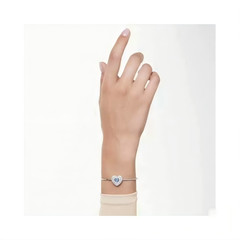 Swarovski Idyllia heart-shaped rhodium-plated bracelet