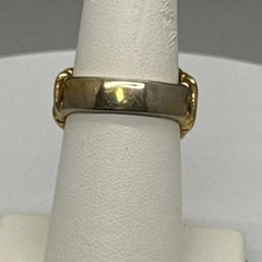 Vargas 18KT GE Marquise Solitaire Rhinestone Ring Cocktail Statement Signed Vtg