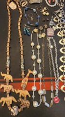 Lot #44 of random estate sale jewelry, Earrings, Necklaces, bracelets, more