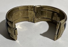 Vintage India bangle 100% genuine horn bone brass stone bracelet Made In India