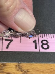 Vintage Rock Crystal Necklace Sterling Silver Clasp Graduated Stones 18”