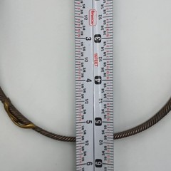 VTG 925 Taxco Mexico Heavy Cable Choker Necklace 61g Two Tone Accent End Caps