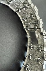 BOUCHER Signed 7804B Silver Hexagon Link Wide Gate Panel Bracelet Safety Chain 7