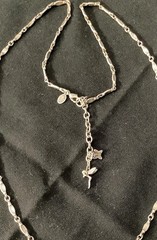 Vintage Kirk’s Folly Fairy Pixies Jeweled Fairy Cross Pendant & Necklace Set