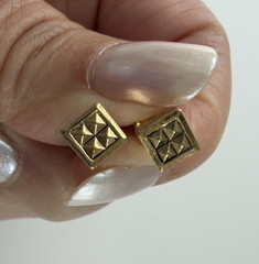 Vintage AVON Art Deco Bow Two Tone Pin Brooch & Earrings Set Stylepoints 1995