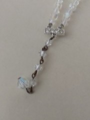 Quality 60’s Aurora Borealis Two Strand Graduated 20″ Rhinestone Clasp Necklace