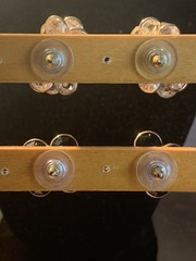 Lot Of Two Pairs Of Crystal & Goldtone Pierced Earrings 1/2 to 3/4 Inch Long