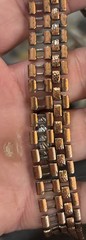 Vintage Copper Necklace Choker Style Geometric Modern Design 16.5” Read