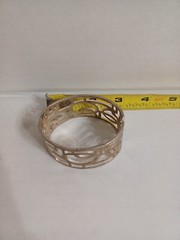 Unbranded – Vintage Hinged Spring Tension Bracelet – One Size – Silver Tone