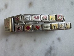 Y2K Italian Charm Bracelet DOUBLE ROW 9mm D’LinQ, Uberry, B’linQ, DISNEY