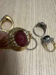 Vintage Retro Signet Ring Lot 6pc Chunky Mid Century Boho Gold Silver Tone Y2K