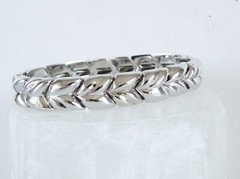 Vintage Sterling Silver 925 Stampato Link Adjustable Bracelet 22 Grams