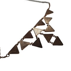 Waterfall Triangle Necklace Art Deco Vintage Jewelry 17 to 20 In Length Acrylic