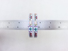 8.25″ Vintage Set of 2 Marlene Austria Enamel Bangle Bracelets Modernist