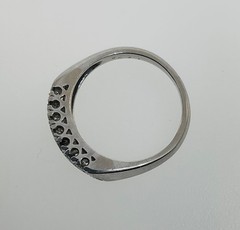 Antique 1920’s Art Deco 13k White Gold Diamond Wedding Band