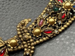 Vintage HUGE Korda Thief of Bagdad Scimitar Sword Brooch Enamel Rhinestone