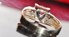 14k yellow gold sz-7.5 ring 1.12ct Mystic treated topaz diamond 4.3gr N2341E