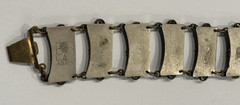 Vintage Artisan Adaya Link Bracelet Mosaic Seed Beads Crystal Beaded 7 inches