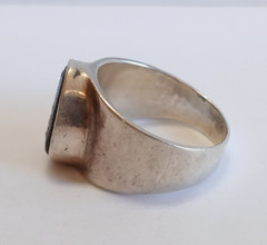 STARBORN STERLING SILVER TRILOBITE FOSSIL RING SIZE 11-1/2