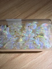 50 Carat Lot Natural Ethiopian Welo Opal Chips – Vibrant Multicolor Fire Play –