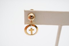 Vintage Gold Filled Cross Earrings