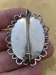 Vintage Sterling Silver 925 Tested Estate Acquired Memorial Dog Brooch Pin