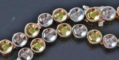 14k 585 2 tone gold necklace 5.50ct treated yellow & white diamond 31.5″ 55.1g