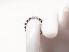 Vintage 1930s 4ct VS G Marquis Diamond 7mm Platinum Eternity Band Ring SZ 6 8g