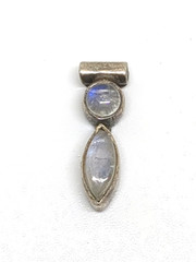 Small Vintage Sterling Silver 925 Moonstone Slide Pendant