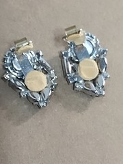 Vintage Hobe Five-strand Rhinestone Bracelet & Clip On Earrings Set