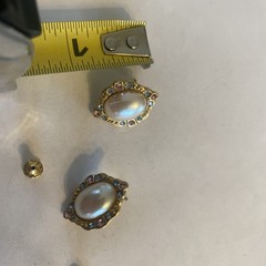 Vintage 1928 Faux Pearl 14K Gold Filled Posts Earrings NEW 1980s Made In USA NOS