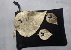 Vintage mid-century BSK leaf demi-parure matching set
