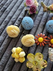 Vtg Floral Jewelry Lot – Signed/unsigned Jewelry Bone China Shell Staffordshire