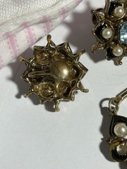 Woman’s Vintage Coro Rhinestone Necklace And Earrings Measuring 17 Inches Ear 1