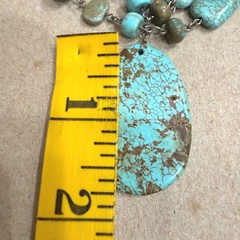 Vintage Bellagio Crystals Necklace Turquoise Multi-Strand Boho Chic 17-19 inches