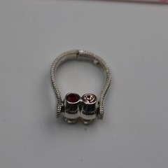 Pinot Noir Wine Glasses with Gemstones Charm Sterling Silver