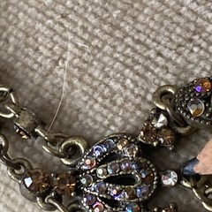 Vclm choker Goth Amber Tag As Is Colorful Purples Missing Few Color Rhinestones