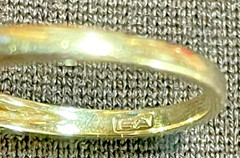 Vintage SA 10K Yellow Gold Blue Stone Ring – Size 5 – 2.33g
