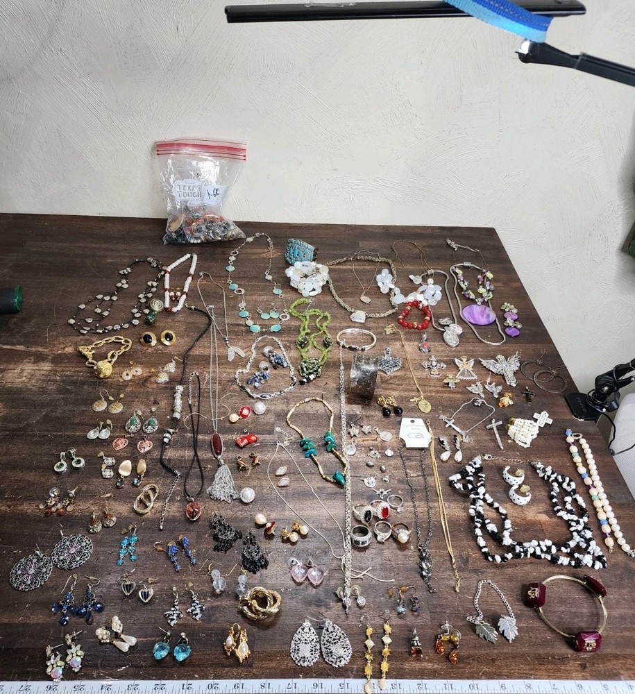 Vintage to now Costume jewelry Lot Mixed Jewelry Lot Pendants Earings Necklaces