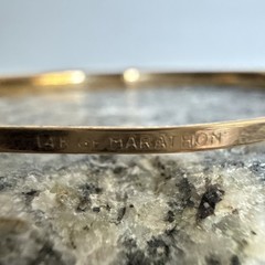 Vintage Marathon 14k Gold Filled Hinged Child’s Bangle Bracelet